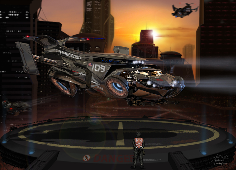 Illustration for article titled Futuristic cars inspired by Syd Mead's Blade Runner designs